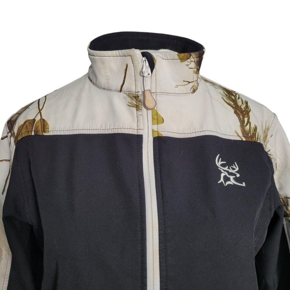 Bushmaster Womens Black And Camouflage Real Tree Full Zip Jacket Size-Medium - Picture 2 of 9